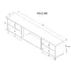 TV skapis cama meble POLO 200x33x50.5 cm Photo 3