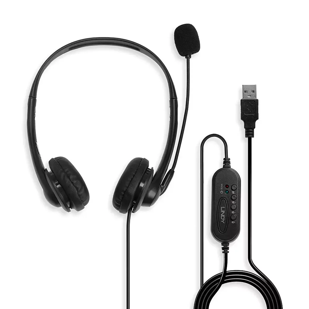 Austiņas Lindy USB Type A Wired Headset Photo 2