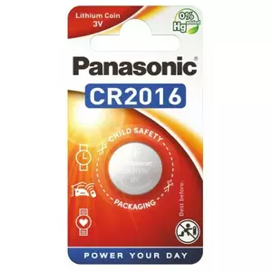 CR2016 baterijas Panasonic litija iepakojumā 1 gb.