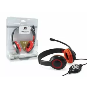 Conceptronic CCHATSTARU2R austiņas un brīvroku komplekts Vadu Zvani / mūzika USB Type-A Sarkans