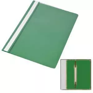Скоросшиватель А4 зеленый с прозрачным верхом PPS01221