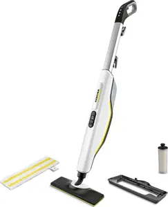 Паровая швабра Kärcher SC 3 UPRIGHT — бак 0,5 л, 1600 Вт, разогрев 30 с, съёмный бак, насадка для ковров