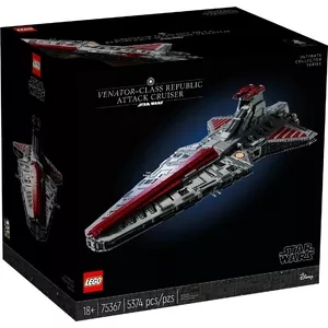 LEGO Star Wars Republic Venator Class Attack Cruiser 75367 — construction set, 5,374 pcs, 320×1,090×540 mm, 2 minifigures, age 18+