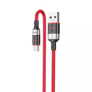 KAKUSIGA KSC-696 USB-A -> USB-C uzlādes kabelis 18W | 100 cm sarkans