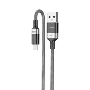 KAKUSIGA KSC-696 USB-A -> USB-C uzlādes kabelis 18W | 100 cm pelēks