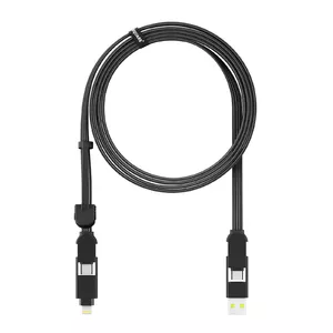 USB Cable Rolling Square inCharge XL 2m USB A/USB C Black