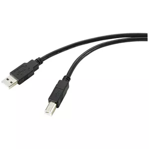 USB cable Renkforce RF-5720372 20 m USB A USB B Black
