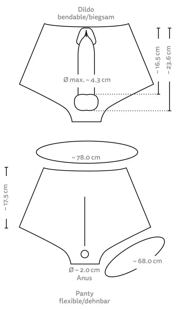 Strap-on you2toys Liquid Silicone Penis Pants Black Photo 11