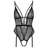 Боди Cottelli Collection Black Pear String XL Photo 6