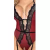 abierta fina Body Bodie L Red/Black открытый боди Photo 6