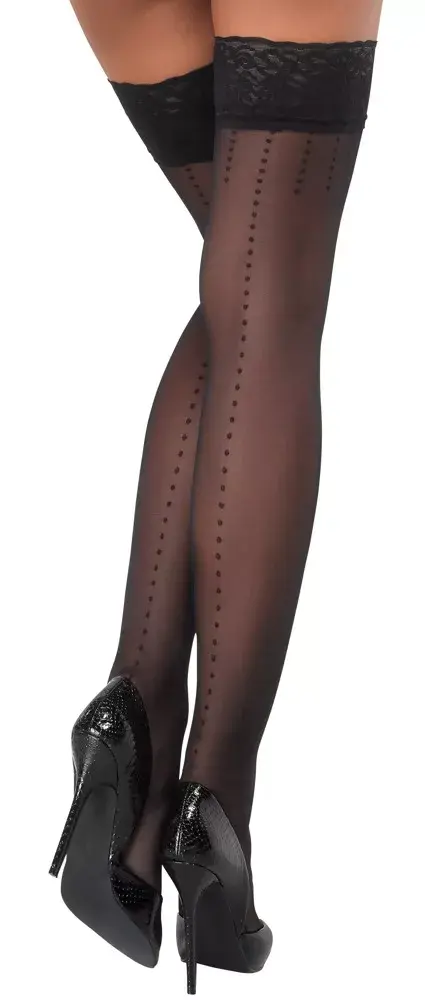 Чулки cottelli collection Hold-Ups Dot 5 Photo 2