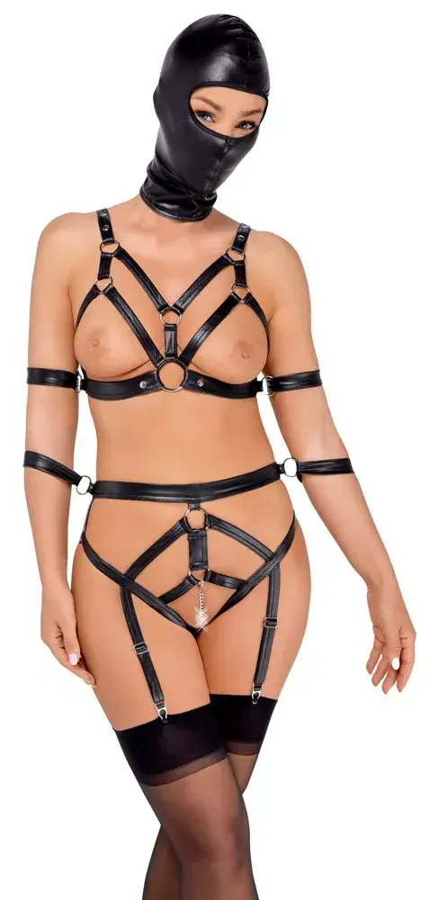 Bondage набор Bad Kitty Strap+Mask Set M Photo 2