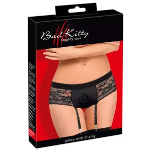 Трусики-слип bad kitty 24936081011, размер XS, микрофибра и кружево, кольцо Ø 3,5 см, регулируемые съёмные подвязки