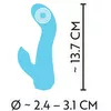 Мини-вибратор Cuties Silicone Blue — Cuties Photo 12