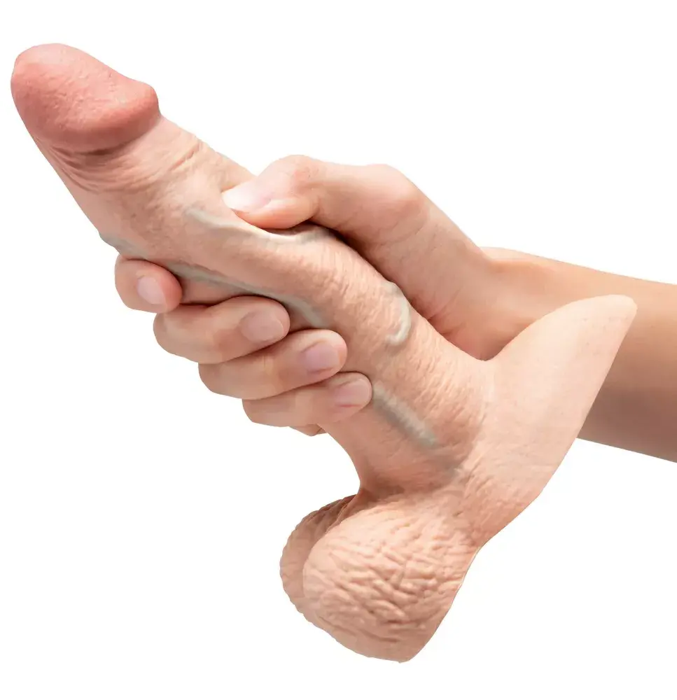 Dildo b-Vibe Slipskin 7" Girthy Crea Photo 7