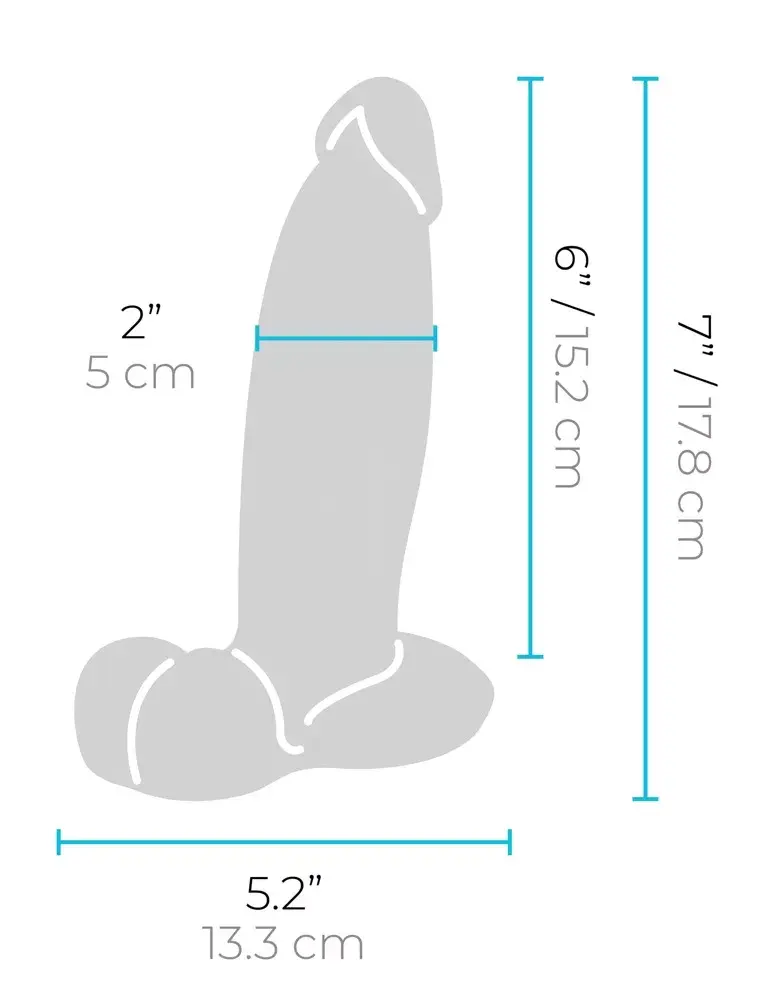 Dildo b-Vibe Slipskin 7" Girthy Crea Photo 10