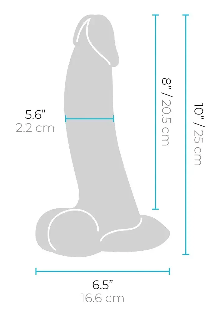 Dildo b-Vibe slipskin 10" izliekts Photo 11
