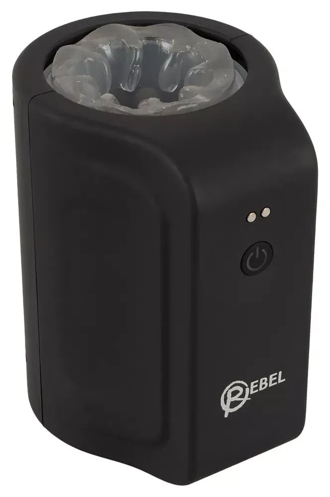 Ротационный мастурбатор Rebel Silicone Black — 7 режимов Photo 2
