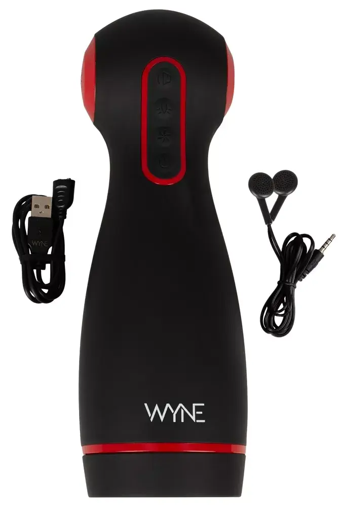 Мастурбатор WYNE Silicone Black — модель с двумя моторами Photo 12