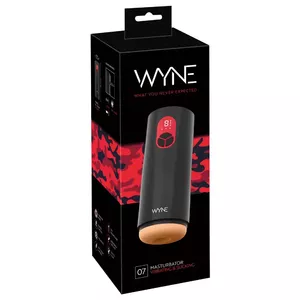 Masturbator WYNE Dual-Motor Silicone Black — 26.6 cm length, 13 cm insertion, 7 vibration & 4 suction modes