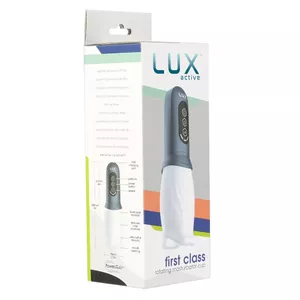Мастурбатор LUX active First Class силиконовый вращающийся корпус, чёрный — длина 20,8 см, глубина вставки 10,7 см