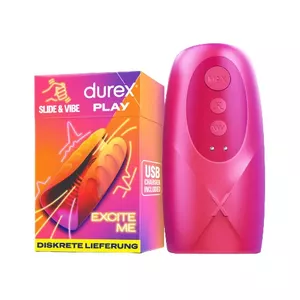 Durex Play Slide & Vibe Male stroker Pink Silicone