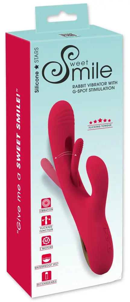Truša vibrators Sweet Smile silikona rozā