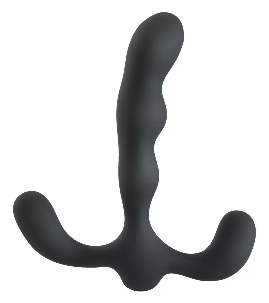 Анальный вибратор ANOS Silicone Black — 3 мотора, перезаряжаемый Photo 2