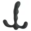 Анальный вибратор ANOS Silicone Black — 3 мотора, перезаряжаемый Photo 2
