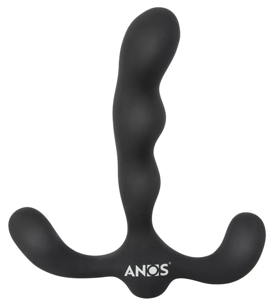 Анальный вибратор ANOS Silicone Black — 3 мотора, перезаряжаемый Photo 3