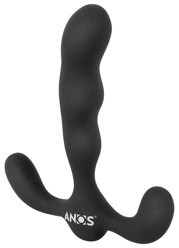 Анальный вибратор ANOS Silicone Black — 3 мотора, перезаряжаемый Photo 4