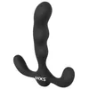 Анальный вибратор ANOS Silicone Black — 3 мотора, перезаряжаемый Photo 4