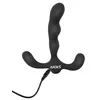 Анальный вибратор ANOS Silicone Black — 3 мотора, перезаряжаемый Photo 11
