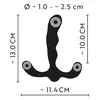 Анальный вибратор ANOS Silicone Black — 3 мотора, перезаряжаемый Photo 13