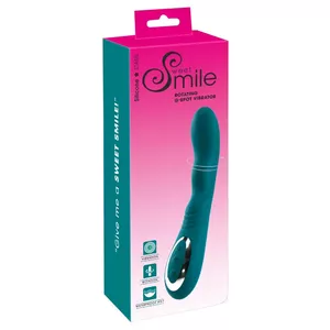 G-spot vibrator Sweet Smile Silicone Purple — curved rotating tip, 22.8 cm length, waterproof, rechargeable