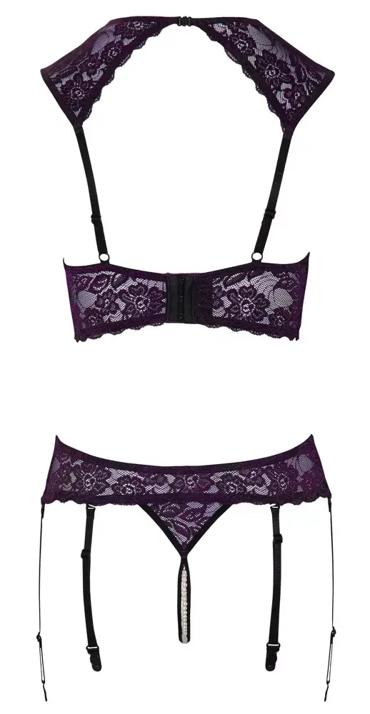 Лонглайн-бра и открытые стринги Cottelli Collection 80B Photo 9