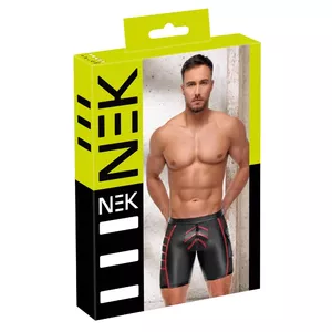 Мужские шорты NEK 21332101701 — чёрно/красные, размер S, 90% полиэстер 10% спандекс, сетка