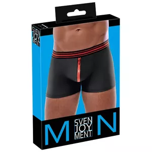 Мужские боксеры Svenjoyment 21331801731 чёрно-красные XL, хлопковая смесь, молния на мешочке, широкая плетёная талия