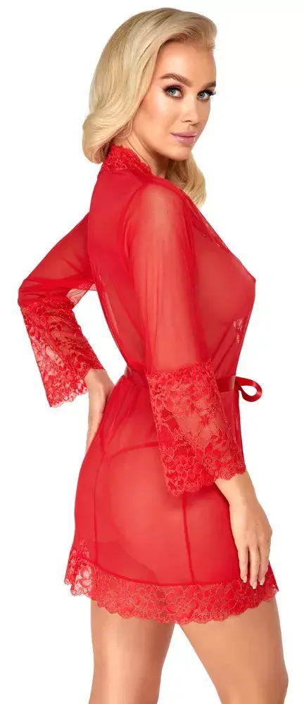 Неглиже-кимоно kissable Penuār Kissable S/M Red Photo 4