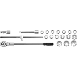 Socket wrench set Yato YT-1335 20 pcs Black Chrome