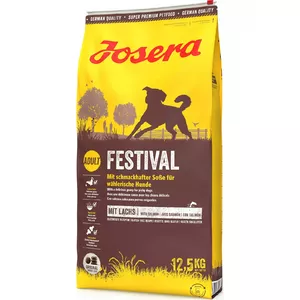 Сухой корм для собак JOSERA Festival 12.5 кг — для взрослых, лосось, 26% белка, 16% жира, вкус риса
