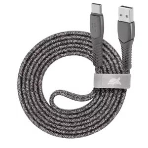USB kabelis Rivacase PS 6102 GR12 USB 2.0 1.2 m USB C USB A Pelēks