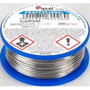 Solder Wire CYNEL Cyna 0.25 mm 100 g Sn60Pb40 for electronics repair and assembly