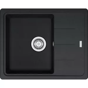 Franke BASIS BFG 611-62 undermount kitchen sink Fragranit Onyx with plug-type drain