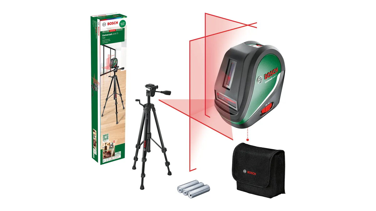 Līniju līmeņrādis Bosch UniversalLevel 3 Set