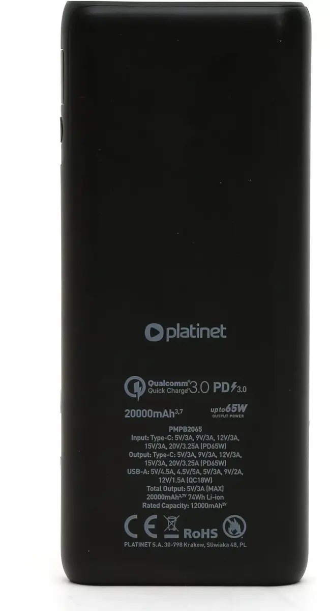 Portatīvais akumulators Platinet PMPB2065B 45871 Photo 5