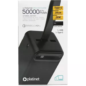 Портативный аккумулятор Platinet PMPB5020B, 50000mAh
