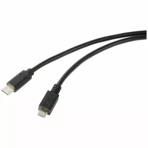 USB Cable Renkforce RF-5719754 1m USB C Micro-USB B Black