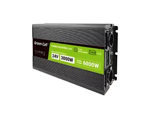 Автоинвертор Green Cell INVGC24P3000LCD 24В 3000Вт чистая синусоида, 230В 50Гц, ЖК-дисплей, Type F