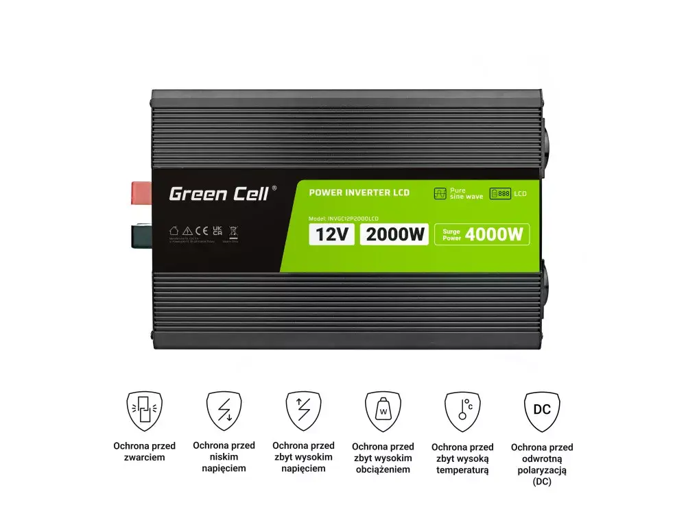 Автоинвертор Green Cell INVGC12P2000LCD 2000 Вт Photo 5